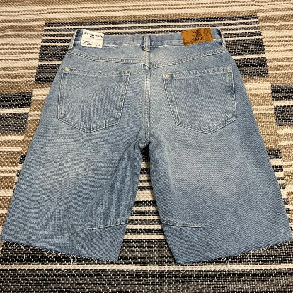Free People We The Free Ghost Town‎ Denim Shorts 100% Cotton Blue Size 26